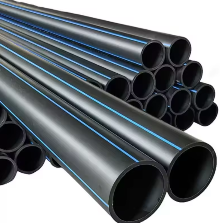 HDPE Pipe SDR17 PE100 DN110-800mm PN16/PN8 High Pressure Water Supply Plastic Tubes Over 50 Years Lifespan