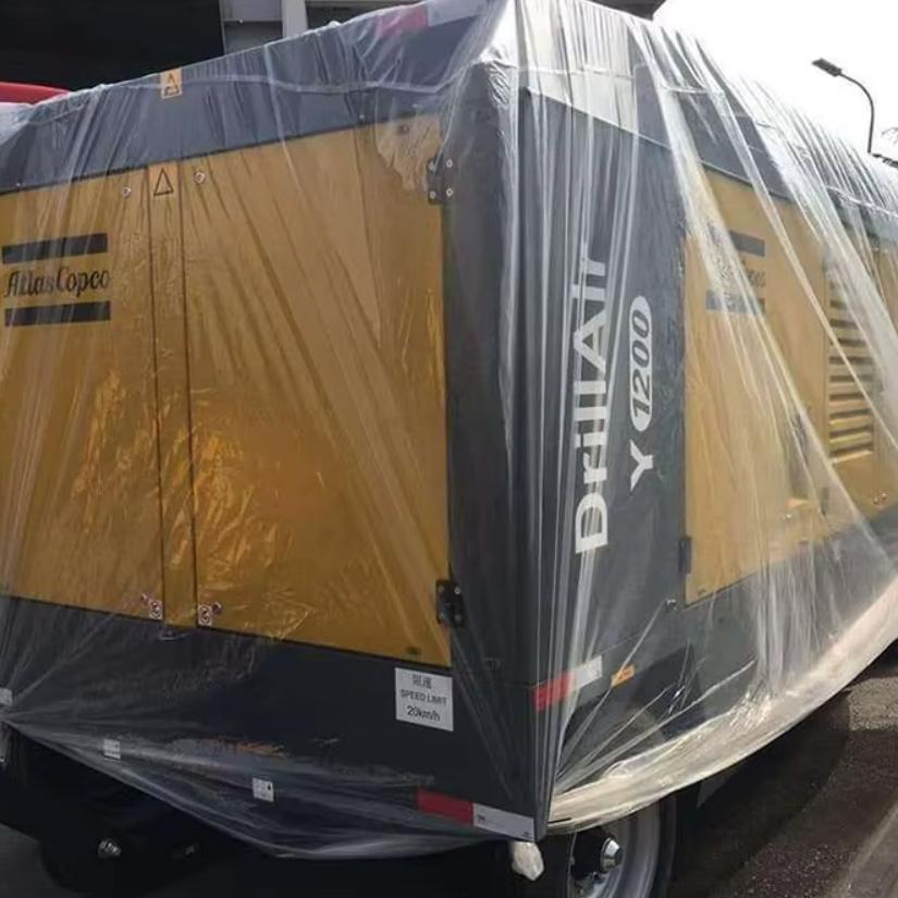 Y1200 Copco 15bar 38.6m3 Diesel Mobile Air Compressors 35 Bar 1363cfm Atlascopco Y1200 Cfm Compresor High Pressure